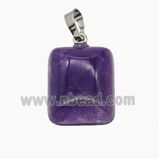 Gemstone Pendant, Platinum Plated