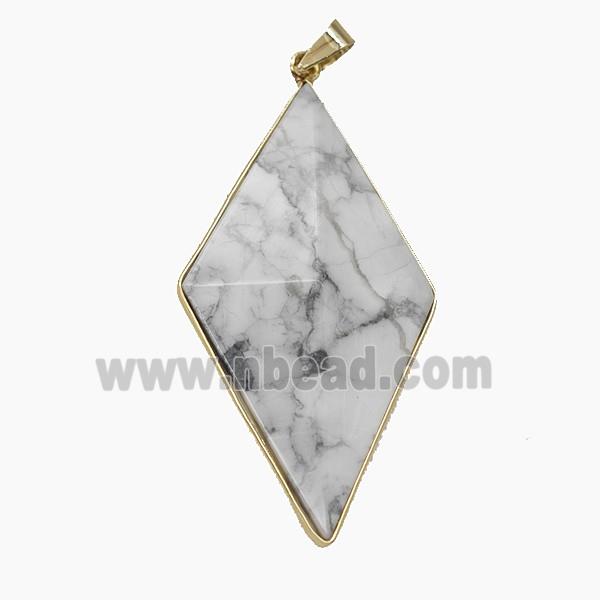 Gemstone Pendant, Platinum Plated