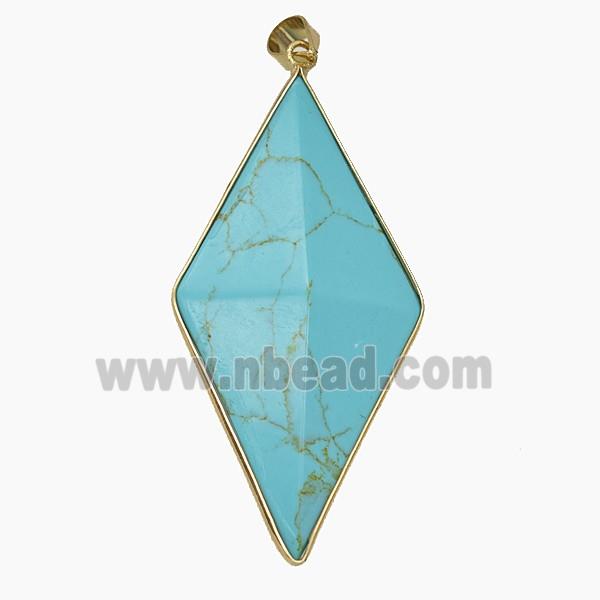 Gemstone Pendant, Platinum Plated