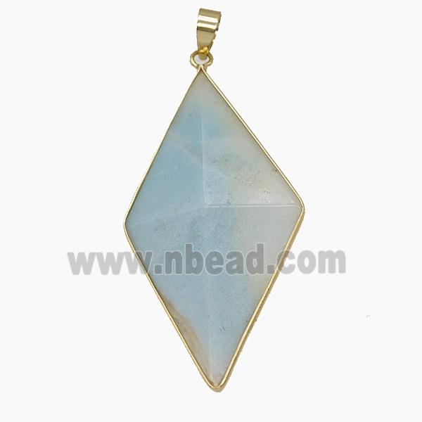 Gemstone Pendant, Platinum Plated