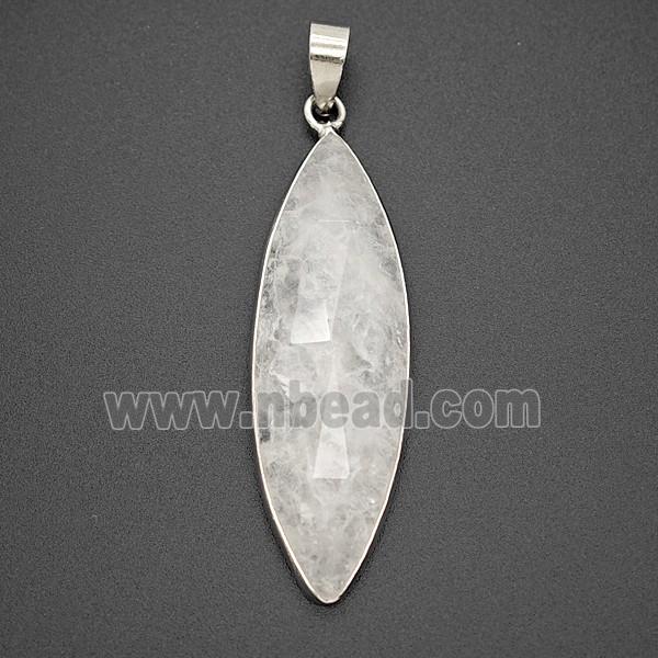 Gemstone Pendant, Platinum Plated