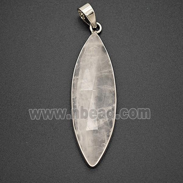 Gemstone Pendant, Platinum Plated