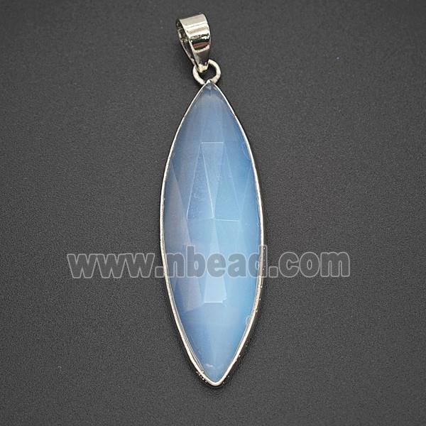Gemstone Pendant, Platinum Plated