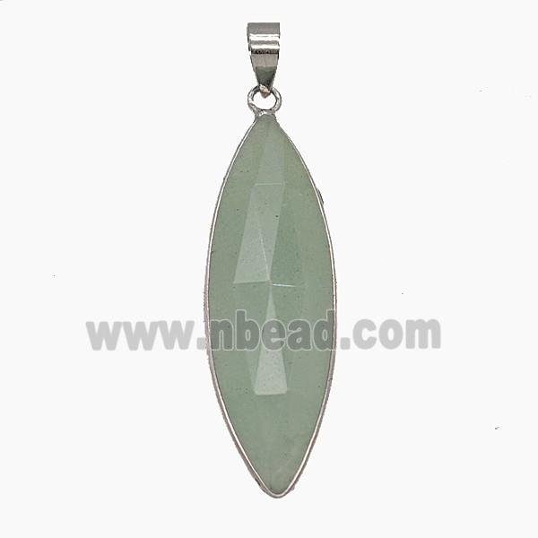 Gemstone Pendant, Platinum Plated