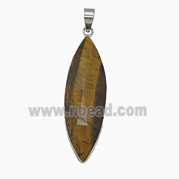 Gemstone Pendant, Platinum Plated
