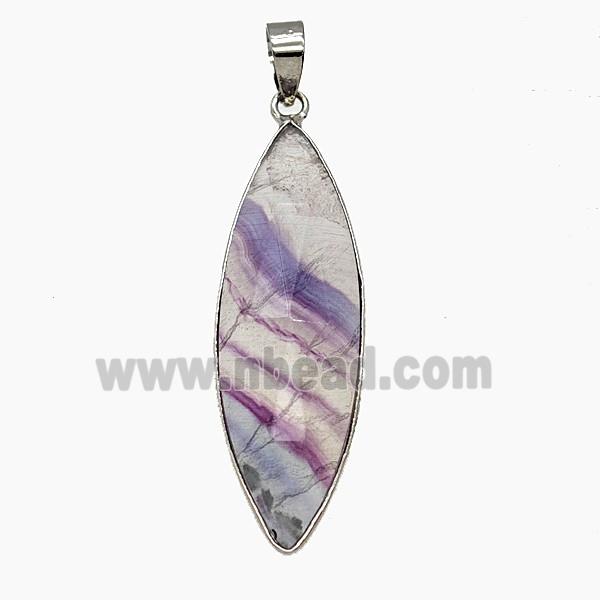 Gemstone Pendant, Platinum Plated