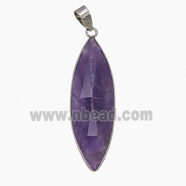 Gemstone Pendant, Platinum Plated
