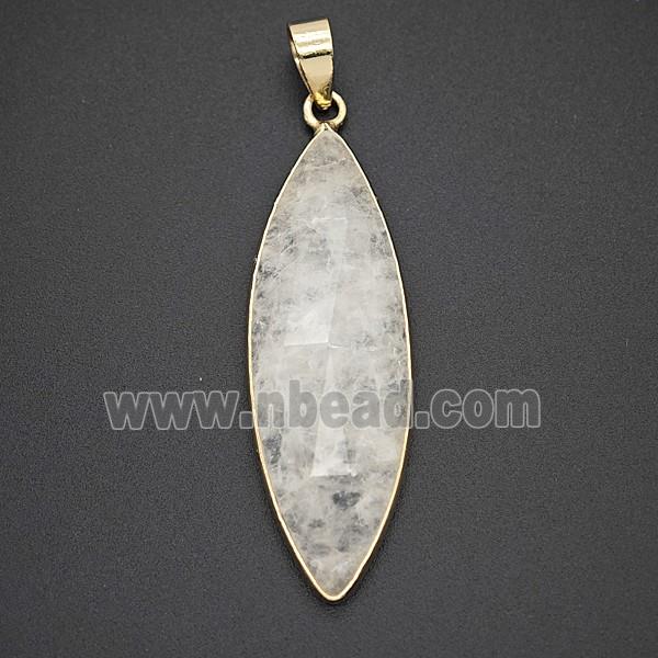 Gemstone Pendant, Platinum Plated
