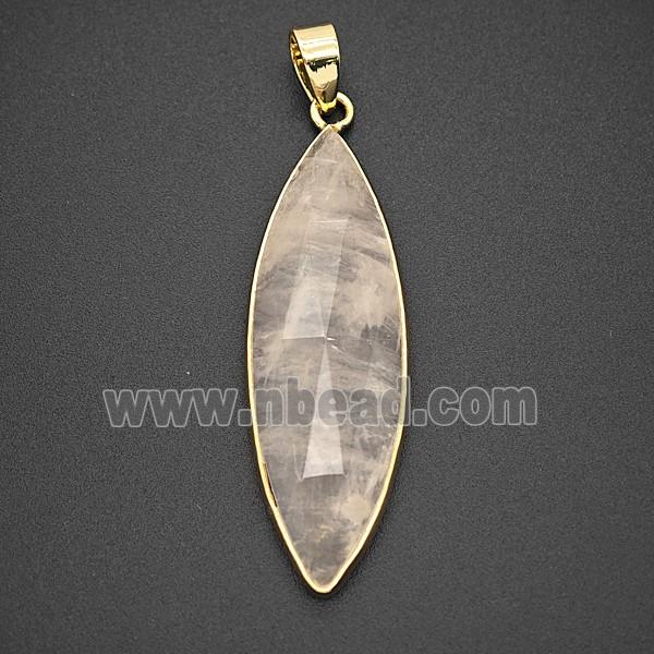 Gemstone Pendant, Platinum Plated