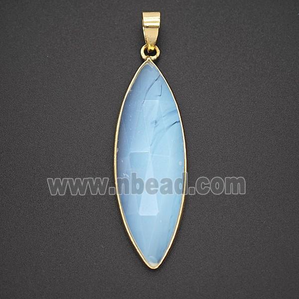 Gemstone Pendant, Platinum Plated