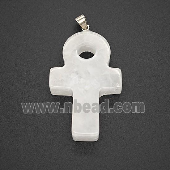 Gemstone Pendant, Platinum Plated