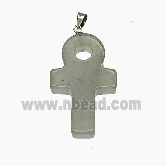 Gemstone Pendant, Platinum Plated
