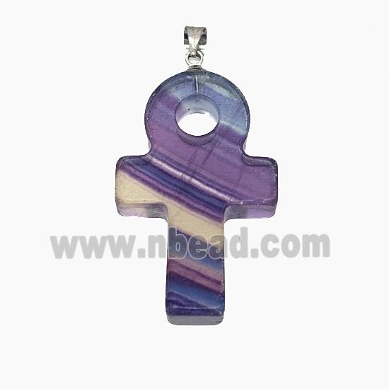 Gemstone Pendant, Platinum Plated