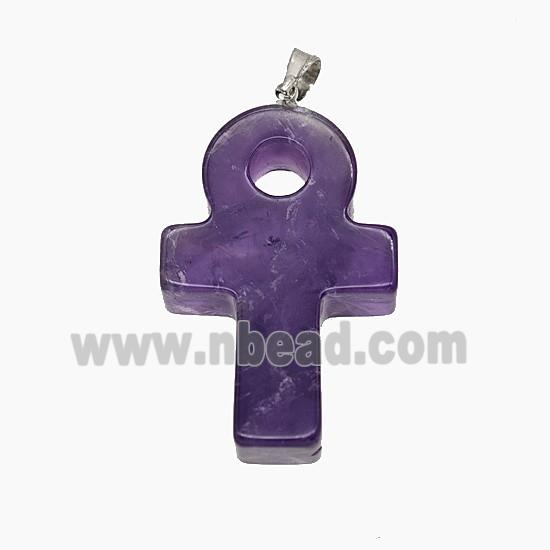 Gemstone Pendant, Platinum Plated