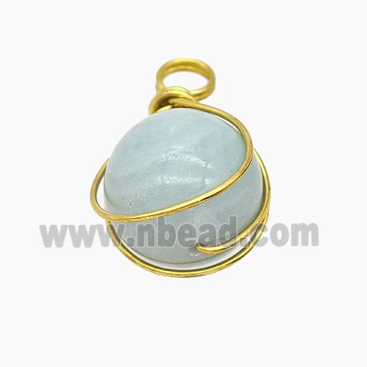 Gemstone Pendant, Platinum Plated