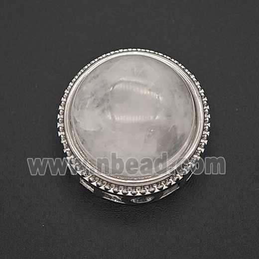 Gemstone Pendant, Platinum Plated