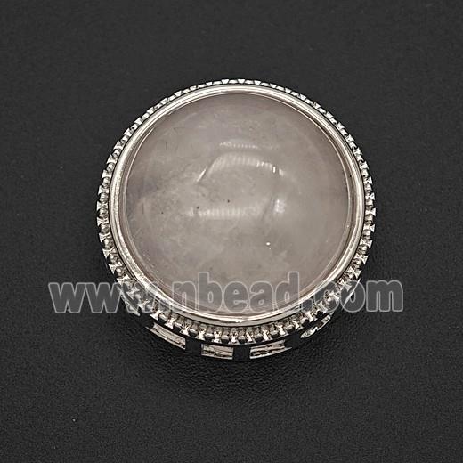 Gemstone Pendant, Platinum Plated