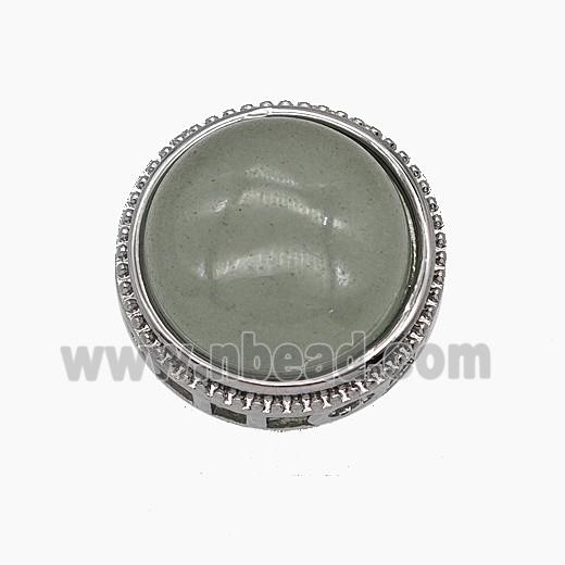 Gemstone Pendant, Platinum Plated