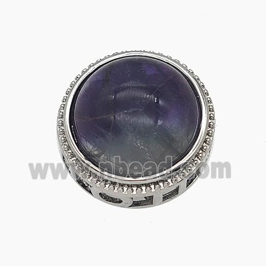 Gemstone Pendant, Platinum Plated