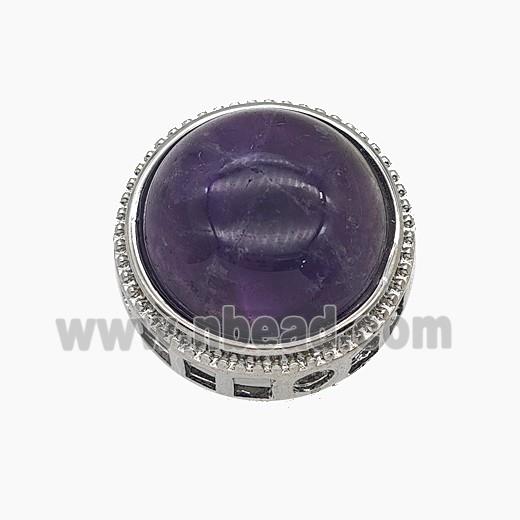 Gemstone Pendant, Platinum Plated