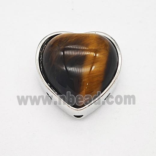 Gemstone Pendant, Antique Silver Plated