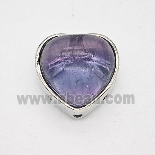 Gemstone Pendant, Antique Silver Plated