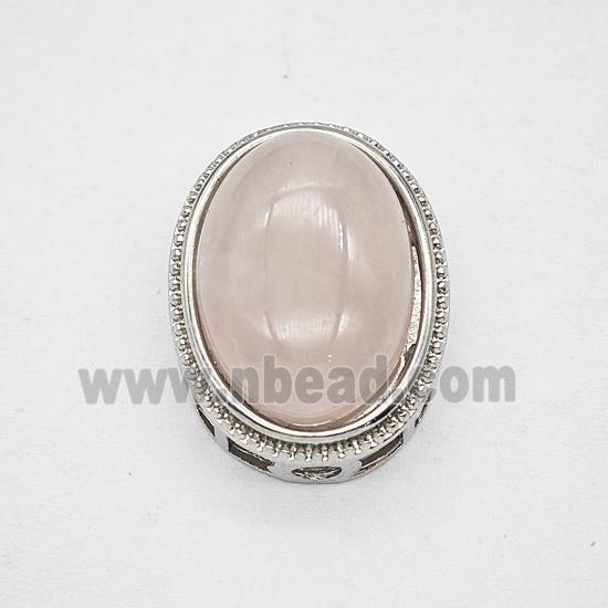 Gemstone Pendant, Antique Silver Plated