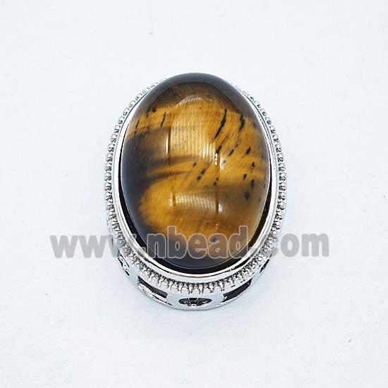 Gemstone Pendant, Antique Silver Plated