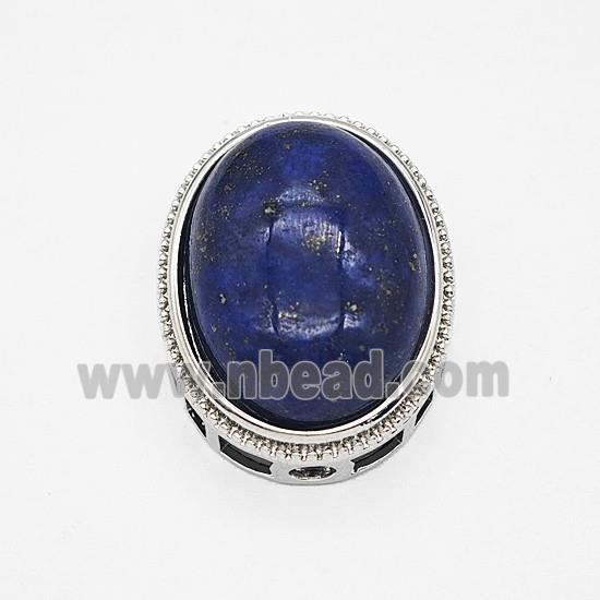 Gemstone Pendant, Antique Silver Plated
