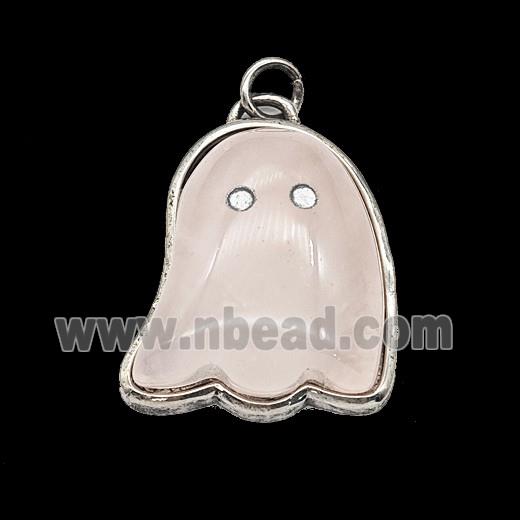 Gemstone Pendant, Antique Silver Plated