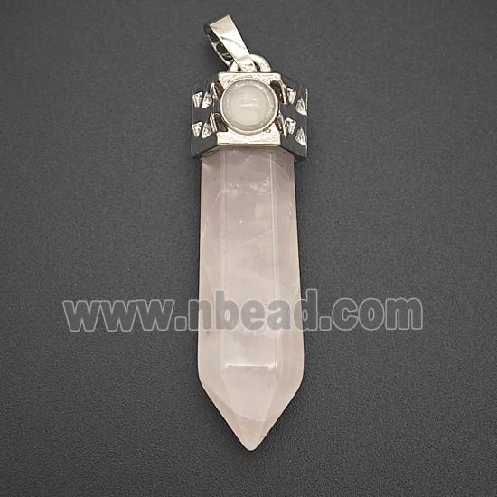 Gemstone Pendant, Antique Silver Plated