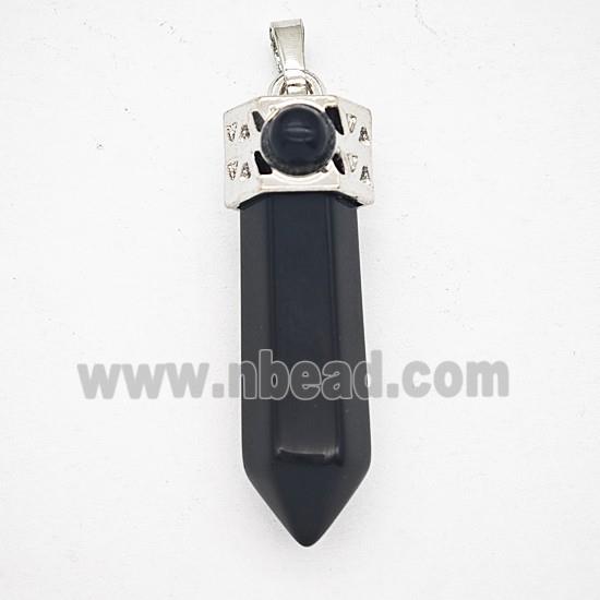 Gemstone Pendant, Antique Silver Plated
