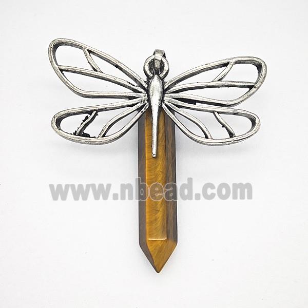 Gemstone Pendant, Antique Silver Plated