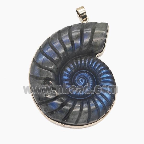 Gemstone Pendant, Pltinum Plated