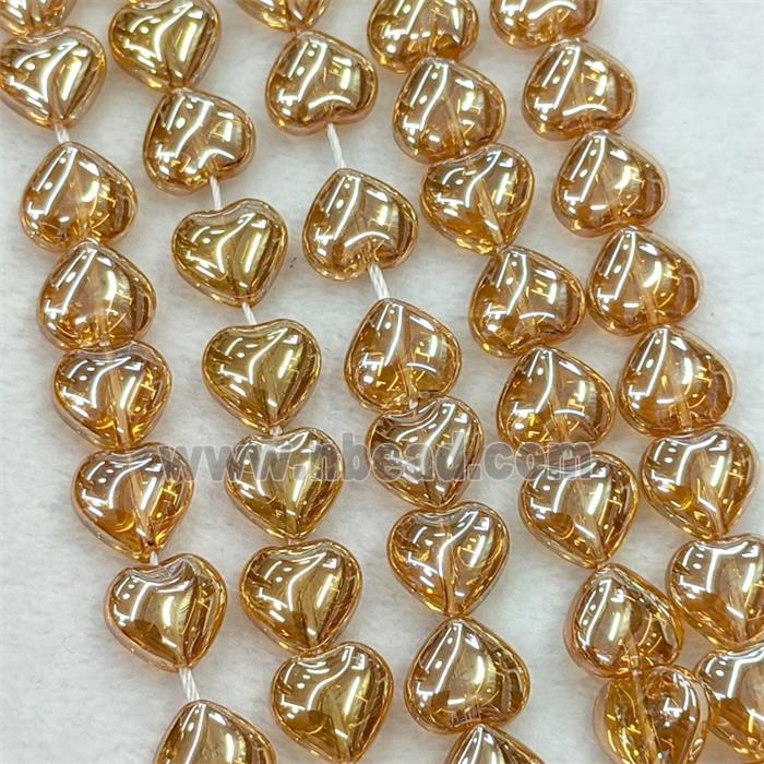 Glass bead, heart