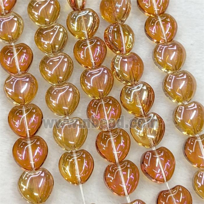 Glass bead, heart