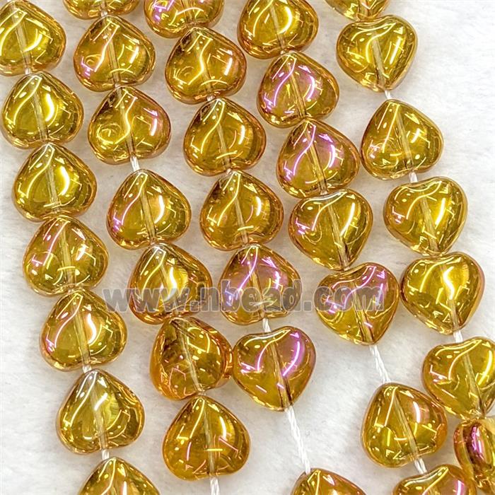 Glass bead, heart