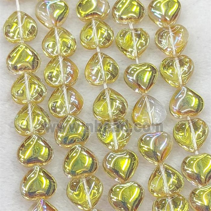 Glass bead, heart