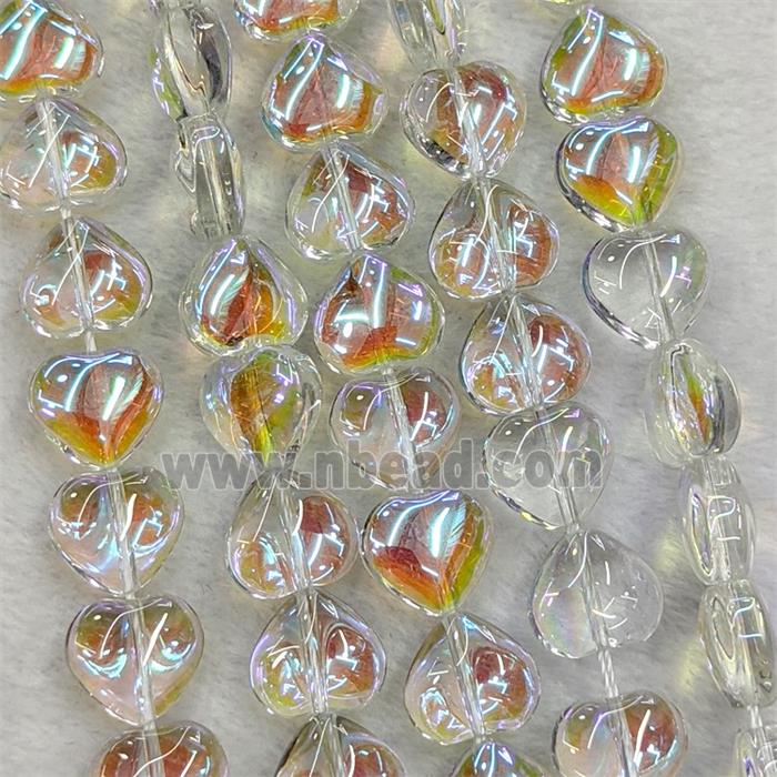 Glass bead, heart