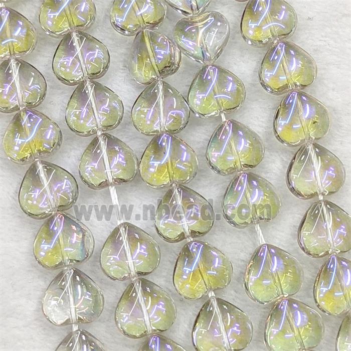 Glass bead, heart