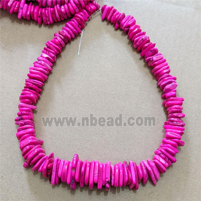 Magnesite Turquoise Beads Orange Hotpink Graduated Freeform