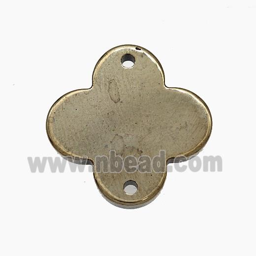 Hematite Clover Connector