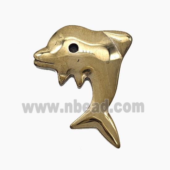 Hematite Dolphin Decoration No-Hole
