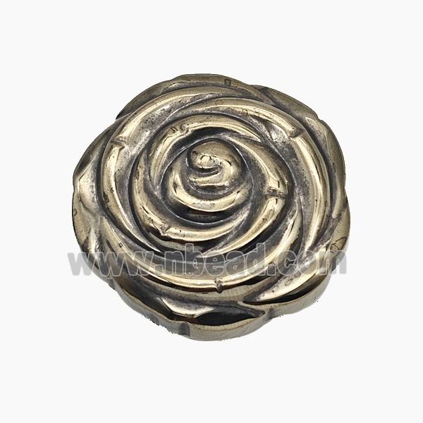 Hematite Flower Decoration No-Hole