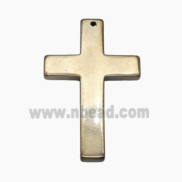 Hematite Cross Pendant