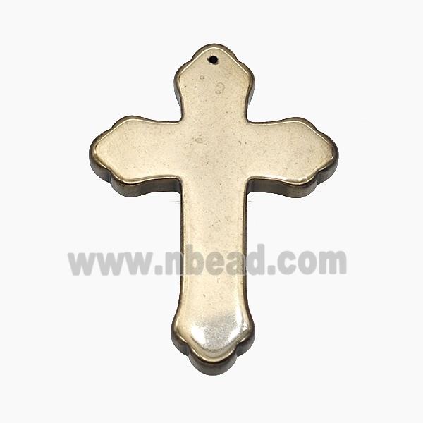 Hematite Cross Pendant