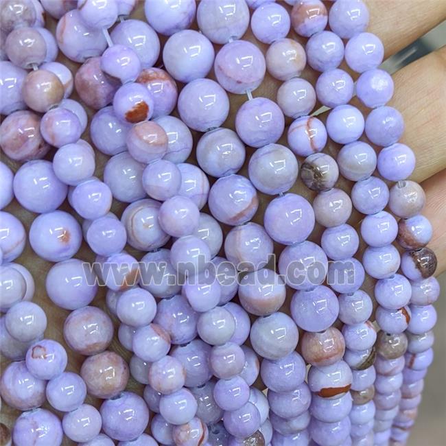 Lavender Botswana Jade Beads Dye Smooth Round