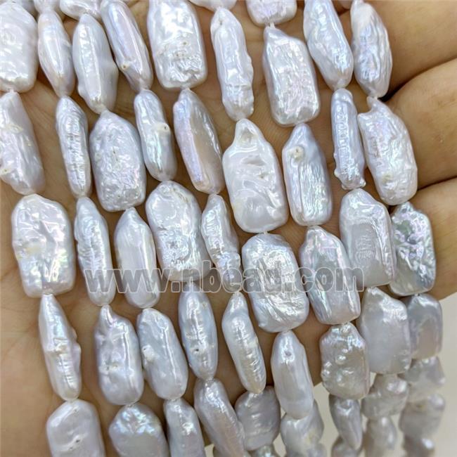Baroque Style White Pearl Beads Freeform