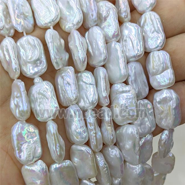 Baroque Style White Pearl Beads Freeform