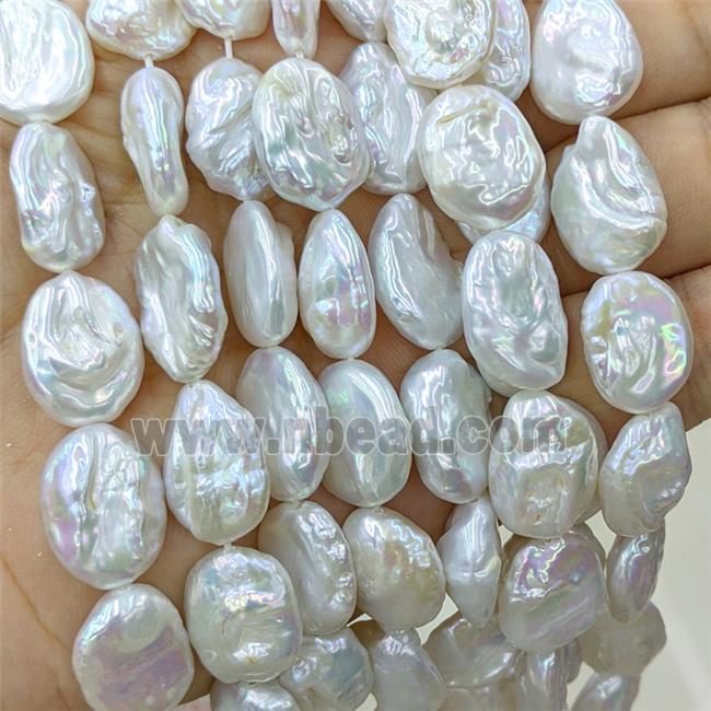 Baroque Style White Pearl Beads Freeform